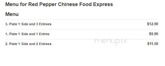 Red Pepper Chinese Food Express - Isla Vista, CA menu_pic