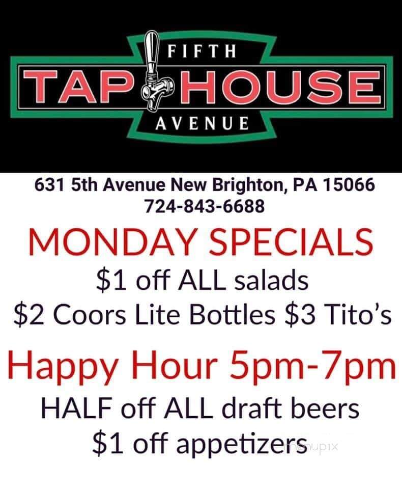 Fifth Avenue Taphouse - New Brighton, PA