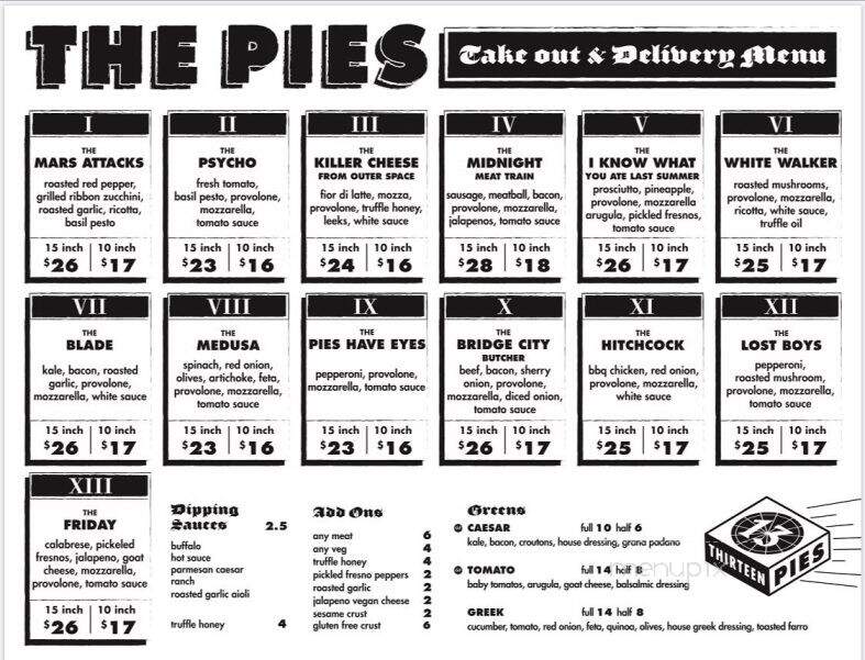 Thirteen pies - Saskatoon, SK