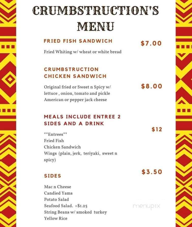 Crumbstruction Catering and Food Truck - Wake Forest, NC menu_pic