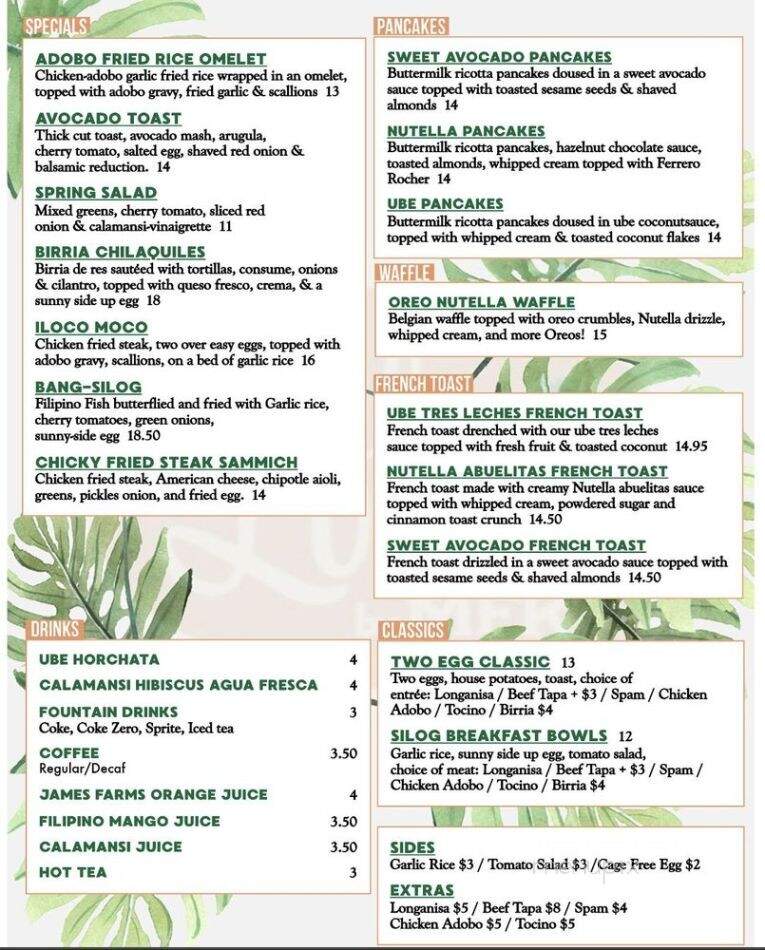Lola's by MFK - Anaheim, CA menu_pic