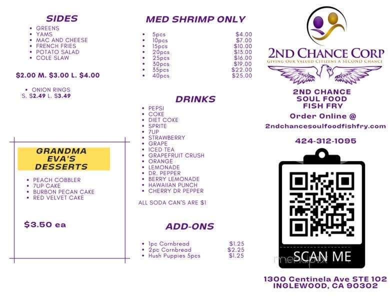 2nd Chance Soul Food Fish Fry - Inglewood, CA menu_pic