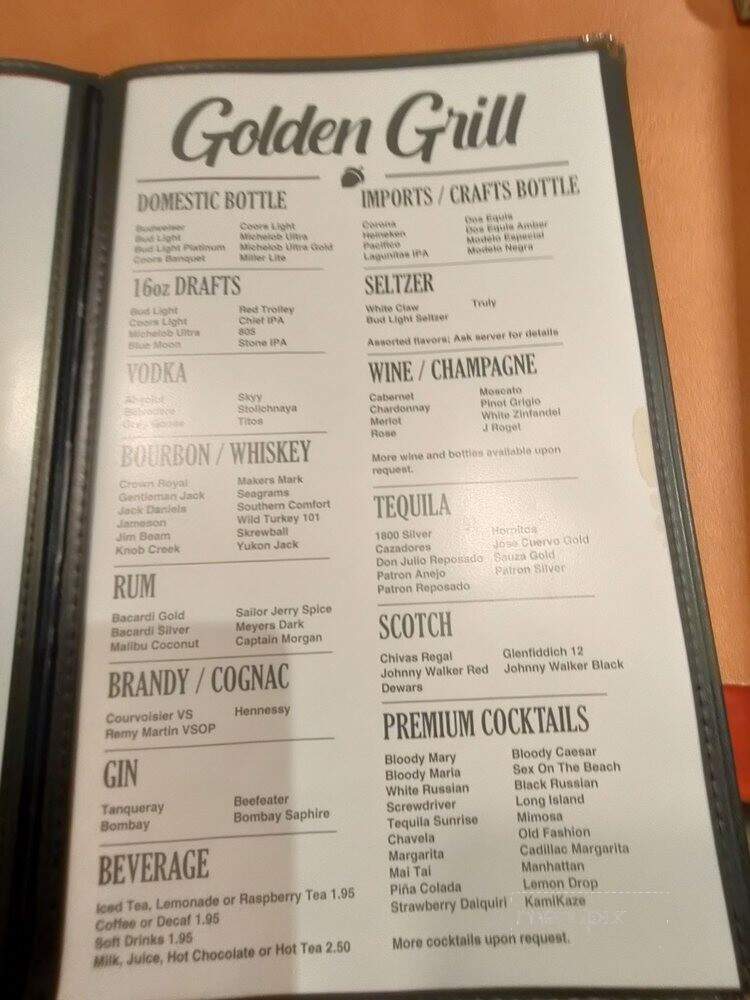 Golden Grill Restaurant - Campo, CA menu_pic