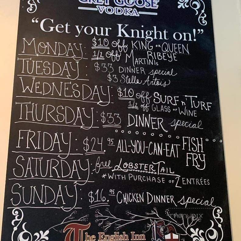 The English Inn - Green Bay, WI menu_pic