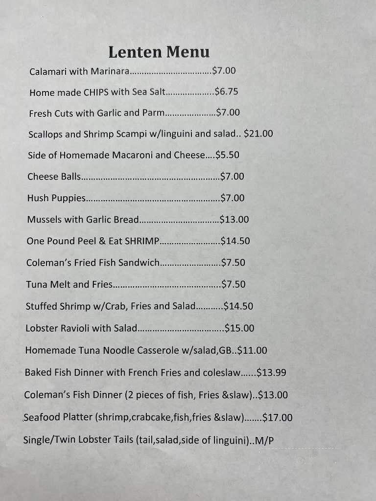 Gas Lite Restaurant & Lounge - Wintersville, OH menu_pic