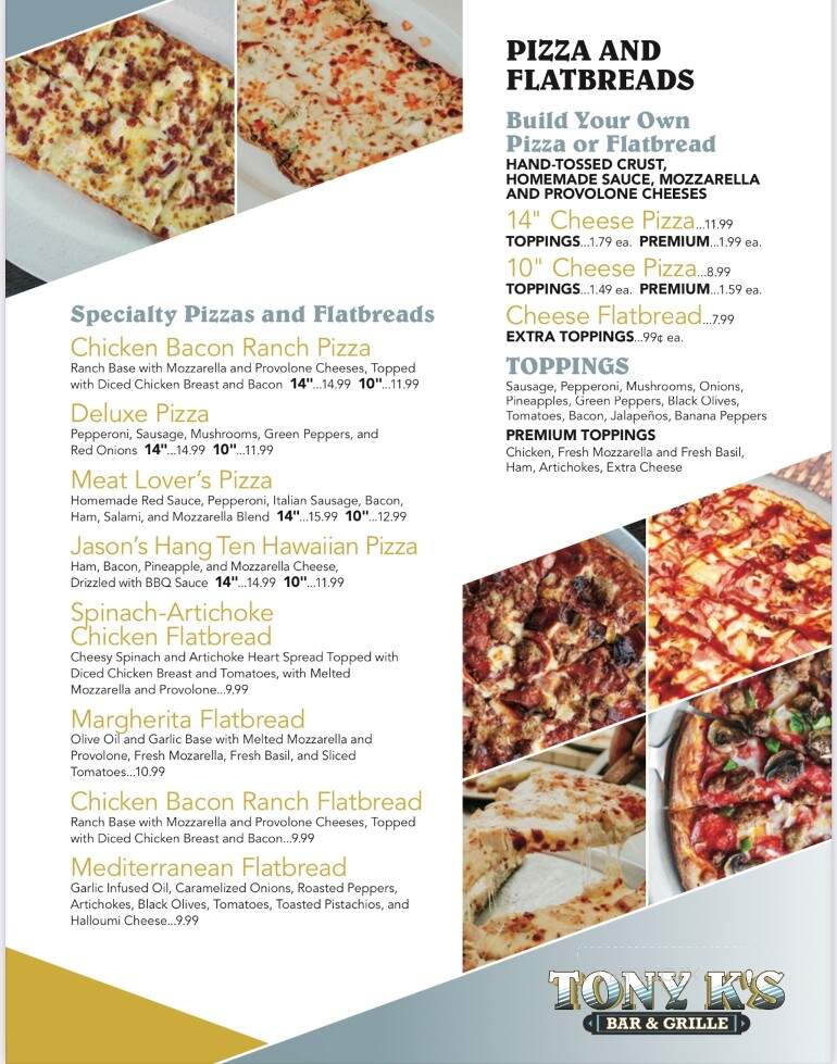 Tony K's Bar & Grille - Berea, OH menu_pic