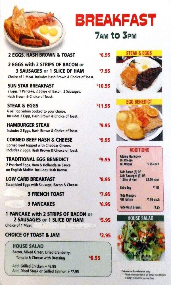 Sun Star - Coquitlam, BC menu_pic