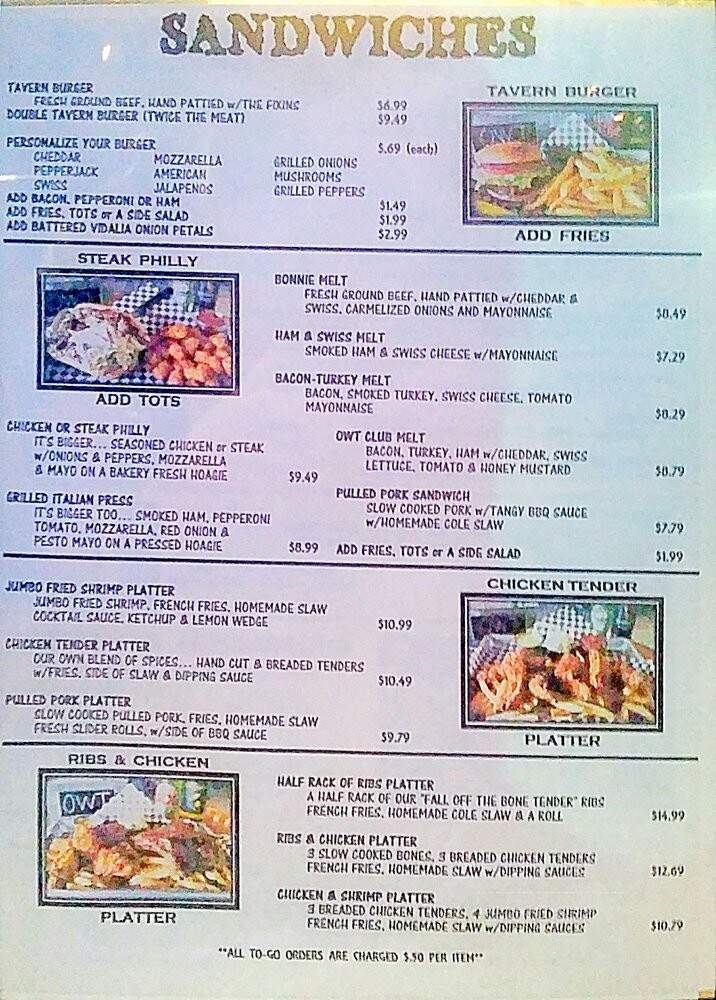 Old Whitten Tavern - Memphis, TN menu_pic