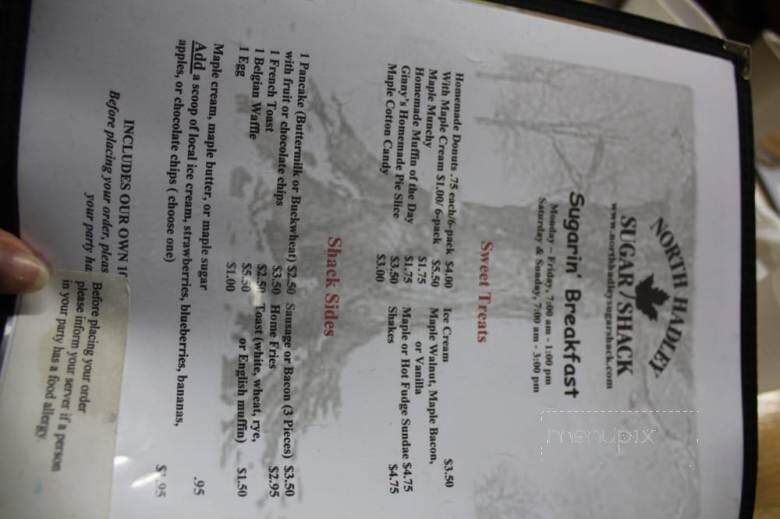 North Hadley Sugar Shack - Hadley, MA menu_pic