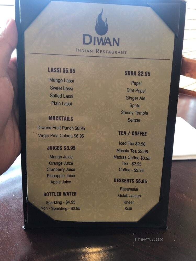 Diwan Indian Restaurant - Hicksville, NY menu_pic