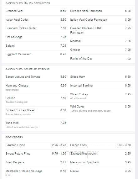 Twin Oaks Restaurant - Brownsville, TN menu_pic