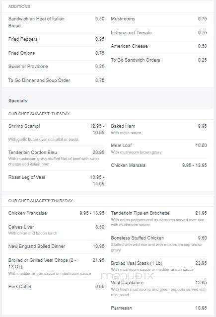 Twin Oaks Restaurant - Brownsville, TN menu_pic
