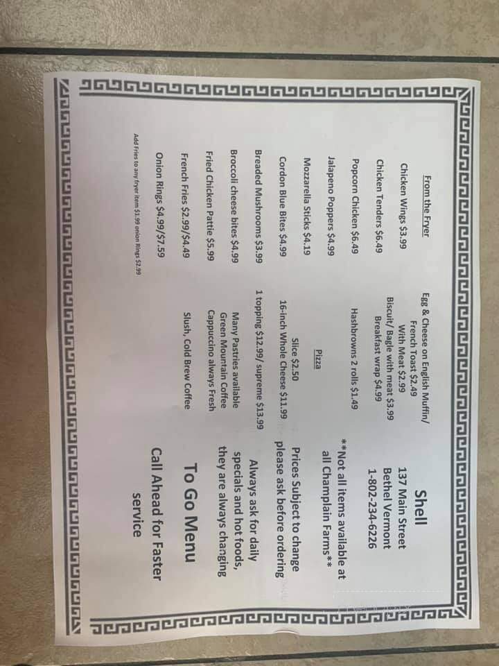 Champlain Farms - Bethel, VT menu_pic