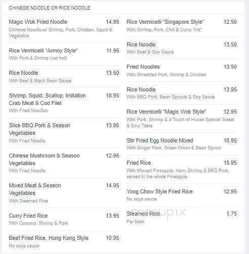 Magic Wok Eatery - Saint John's, NL menu_pic