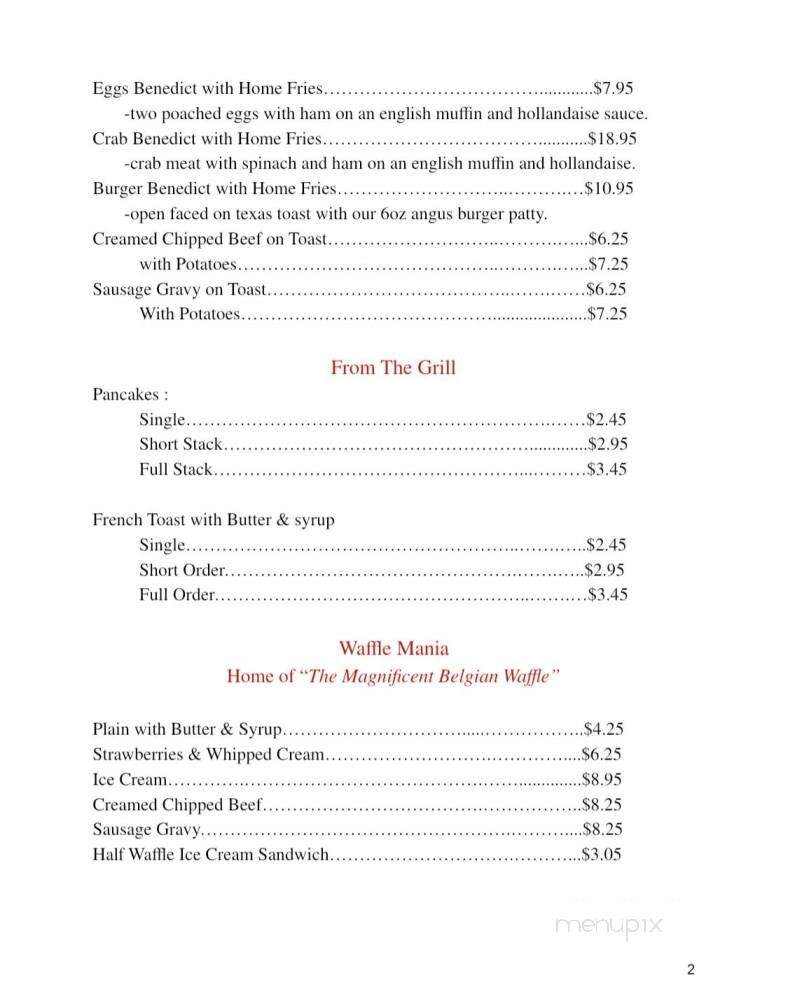 Beacon 443 Restaurant - Lehighton, PA menu_pic