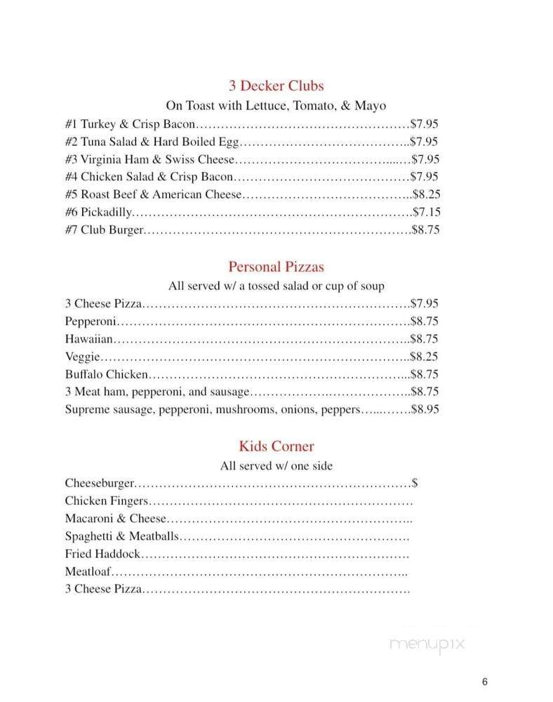 Beacon 443 Restaurant - Lehighton, PA menu_pic