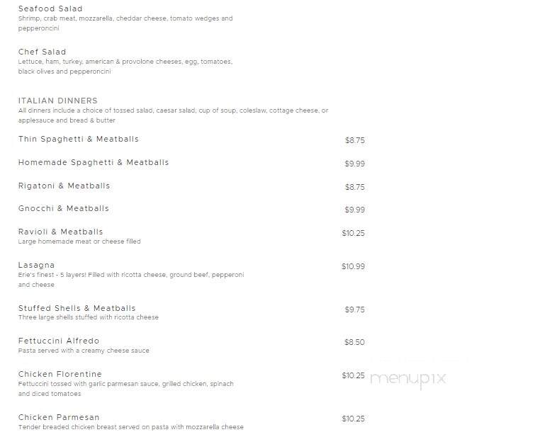 Valerio's Italian Restaurant - Erie, PA menu_pic