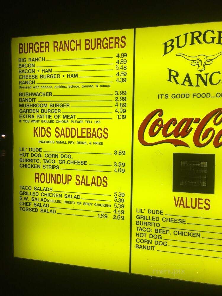 Burger Ranch Of Selah - Selah, WA menu_pic