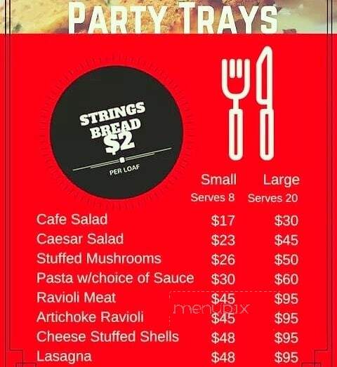 Strings Italian Cafe - Visalia, CA menu_pic