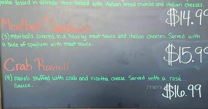 Strings Italian Cafe - Visalia, CA menu_pic