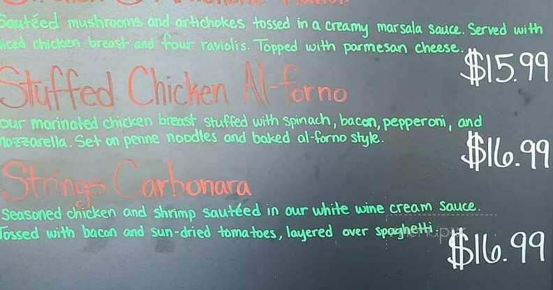 Strings Italian Cafe - Visalia, CA menu_pic