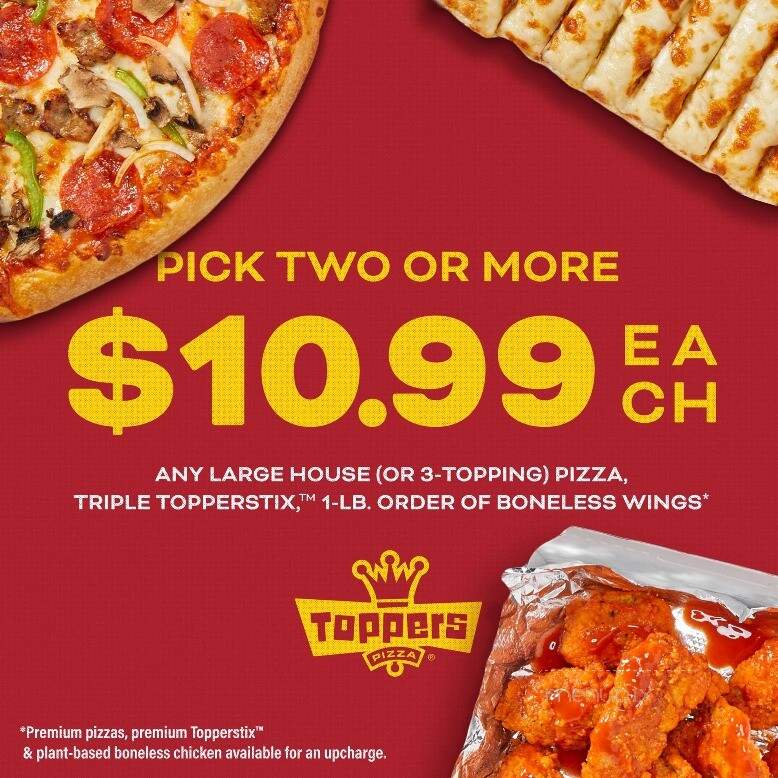 Toppers Pizza - Chippewa Falls, WI menu_pic