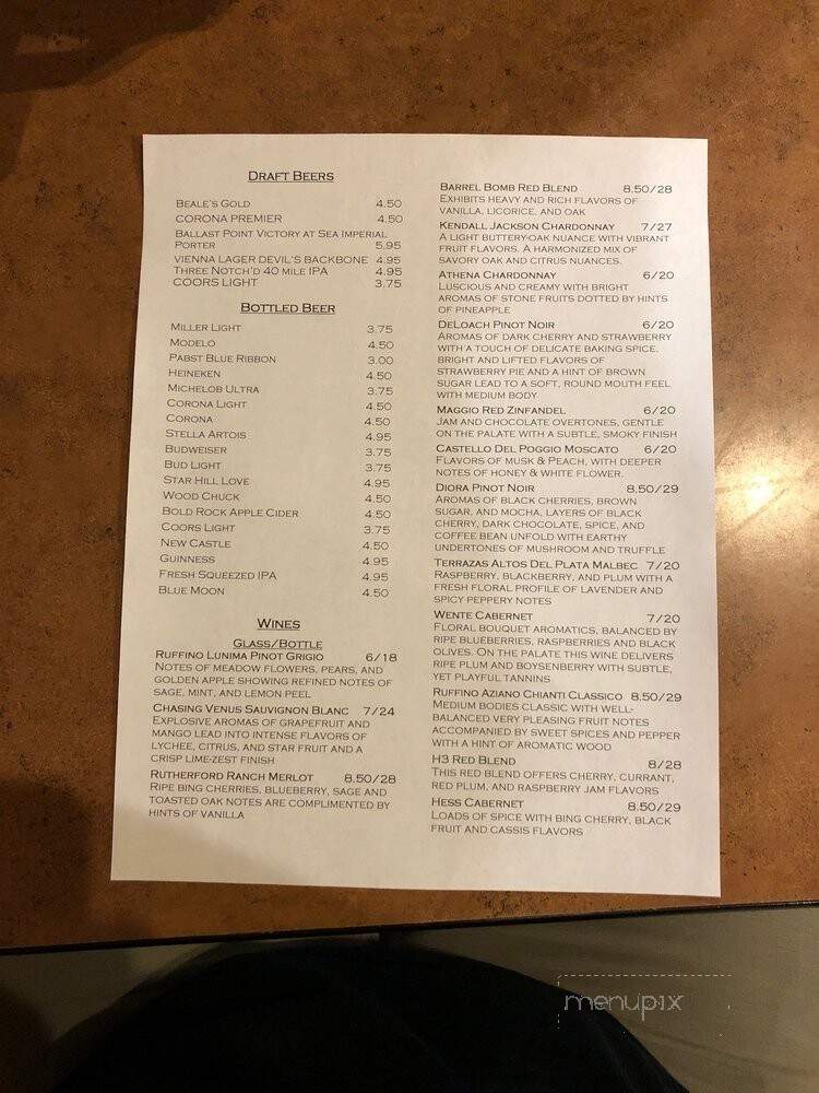 The Copper Kettle - Hardy, VA menu_pic