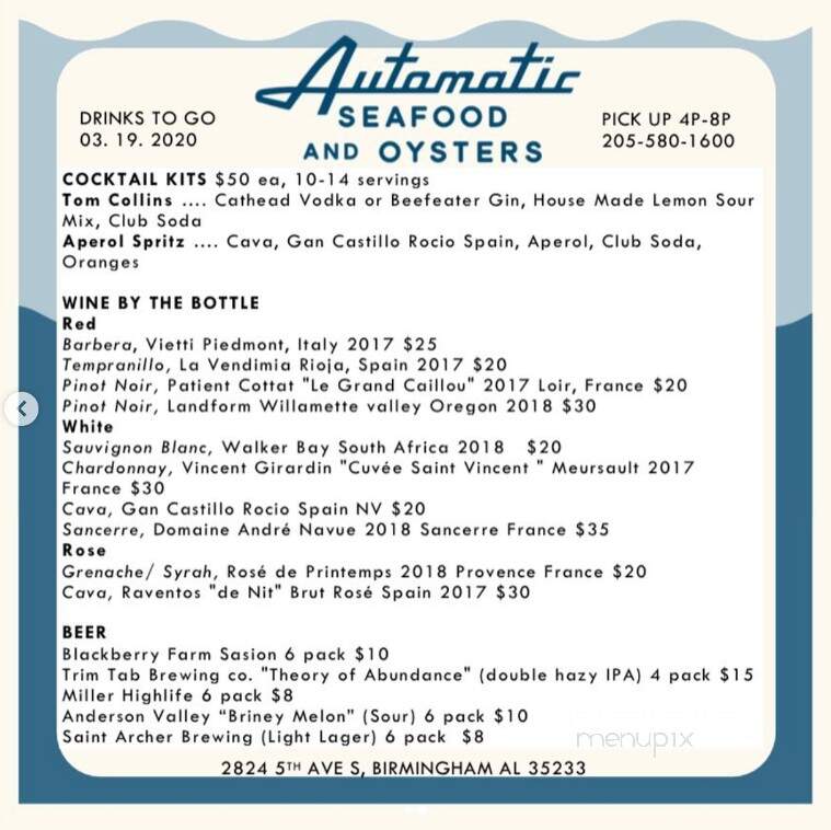 Automatic Seafood and Oysters - Birmingham, AL