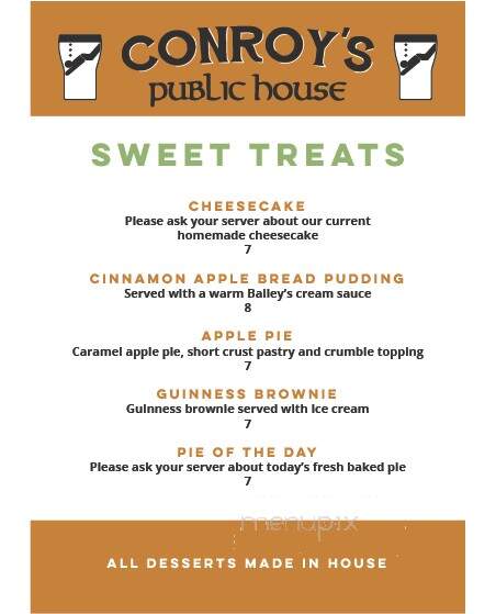 Conroy's Public House - Leawood, KS menu_pic