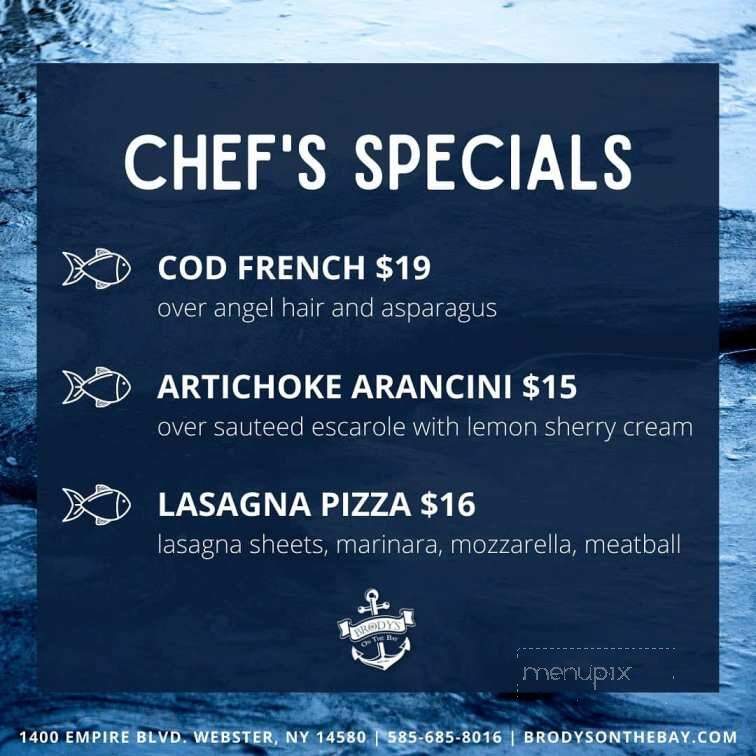 Brody's on the Bay - Rochester, NY menu_pic