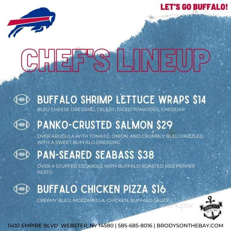 Brody's on the Bay - Rochester, NY menu_pic