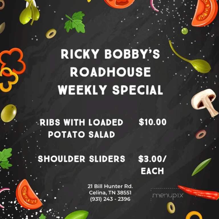 Ricky Bobby's Roadhouse - Celina, TN menu_pic