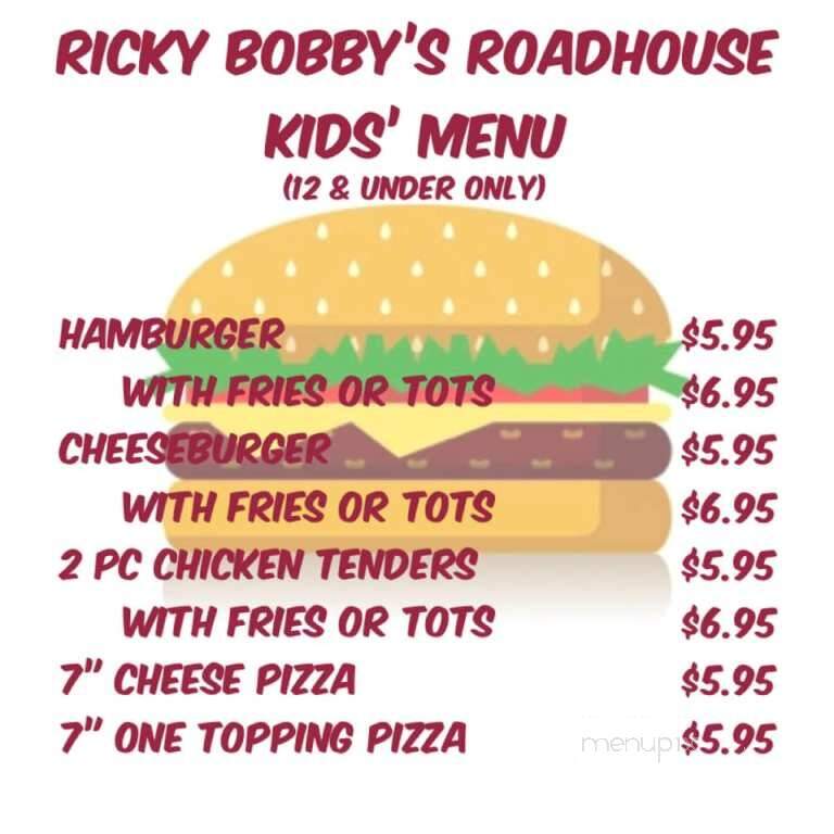 Ricky Bobby's Roadhouse - Celina, TN menu_pic