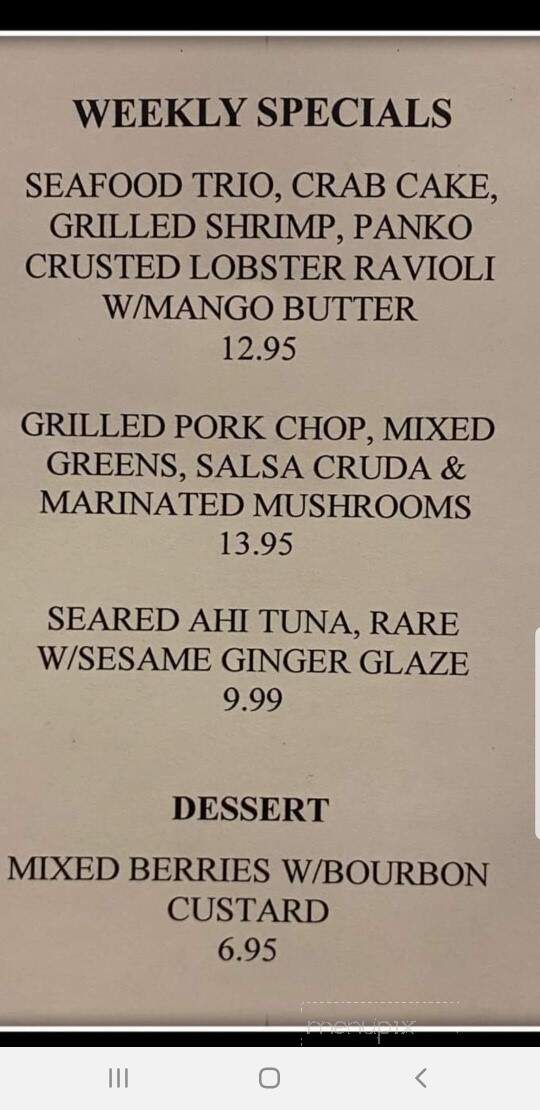 Ricky Bobby's Roadhouse - Celina, TN menu_pic