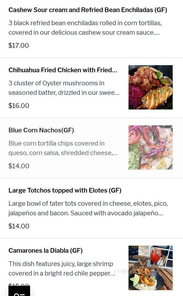 Casa del Vegano - Dallas, TX menu_pic