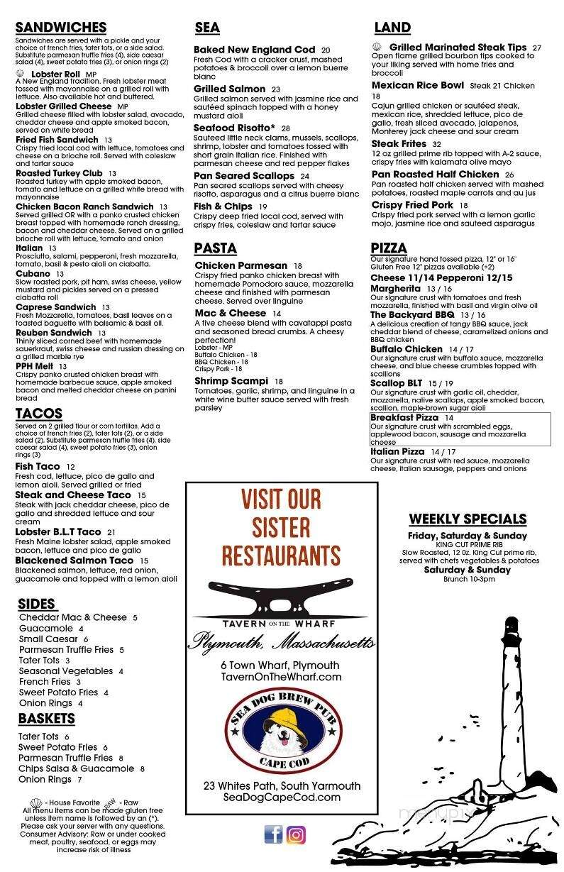 Plymouth Public House - Plymouth, MA menu_pic