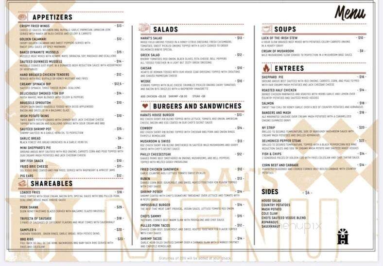Harat's Pub - Hollywood, FL menu_pic