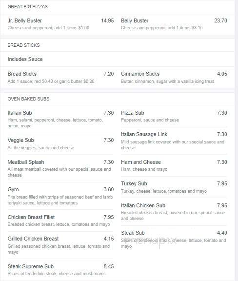 Pizza Express - Bridgeport, OH menu_pic