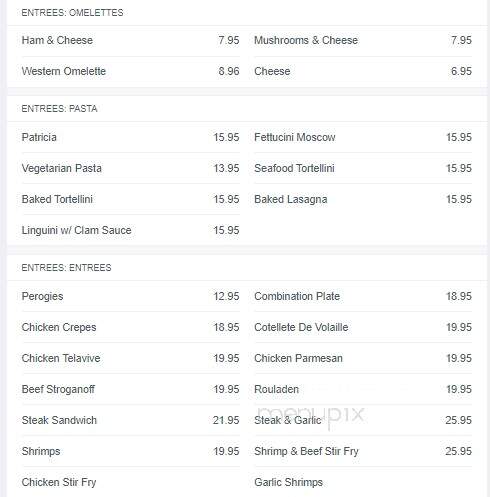 Russian Tea Room - Edmonton, AB menu_pic