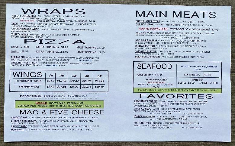 Flip Side - Strykersville, NY menu_pic