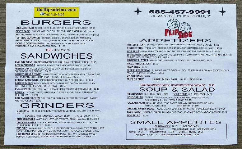 Flip Side - Strykersville, NY menu_pic