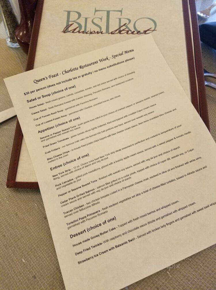 Union Street Bistro - Concord, NC menu_pic