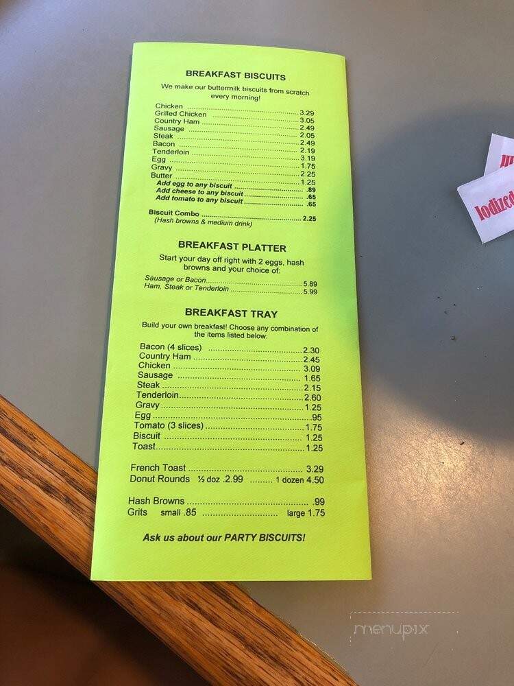 Stuart's Family Grill - Roxboro, NC menu_pic