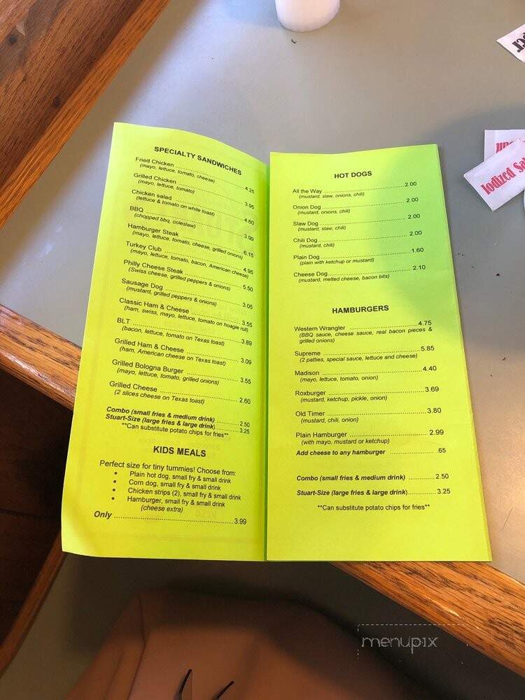 Stuart's Family Grill - Roxboro, NC menu_pic