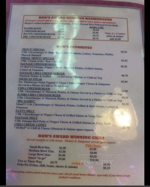 Ron's Hamburgers At The Farm - Tulsa, OK menu_pic