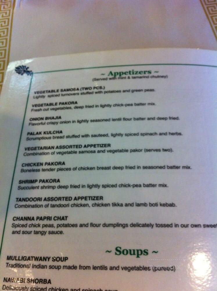 Nawab Indian Cuisine - Huntington, WV menu_pic