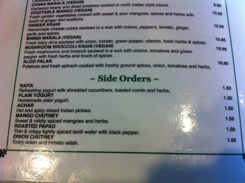 Nawab Indian Cuisine - Huntington, WV menu_pic