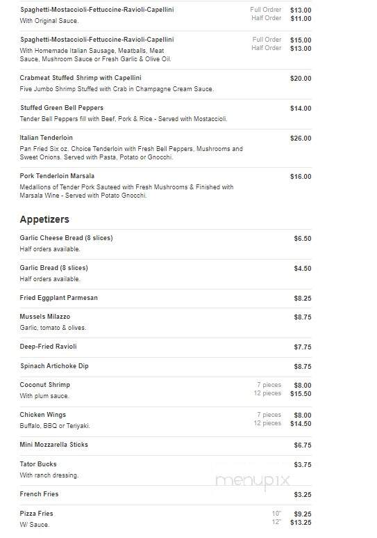 Pasquale's Italian Cuisine - Wisconsin Rapids, WI menu_pic