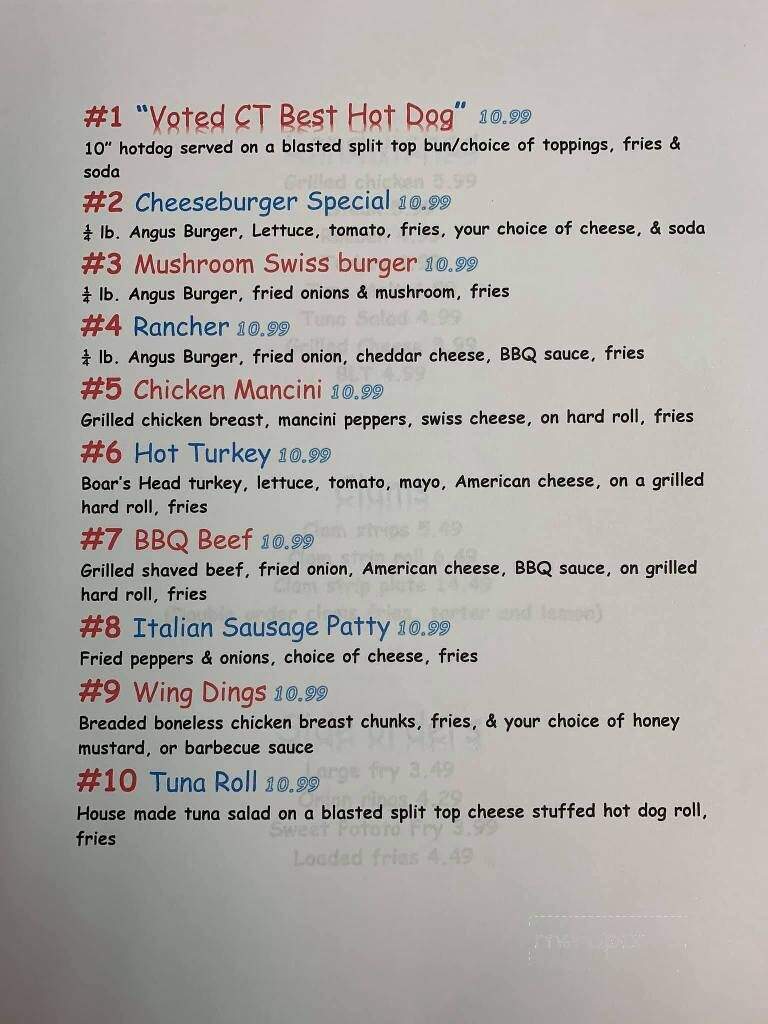 Guida's Restaurant - Middlefield, CT menu_pic