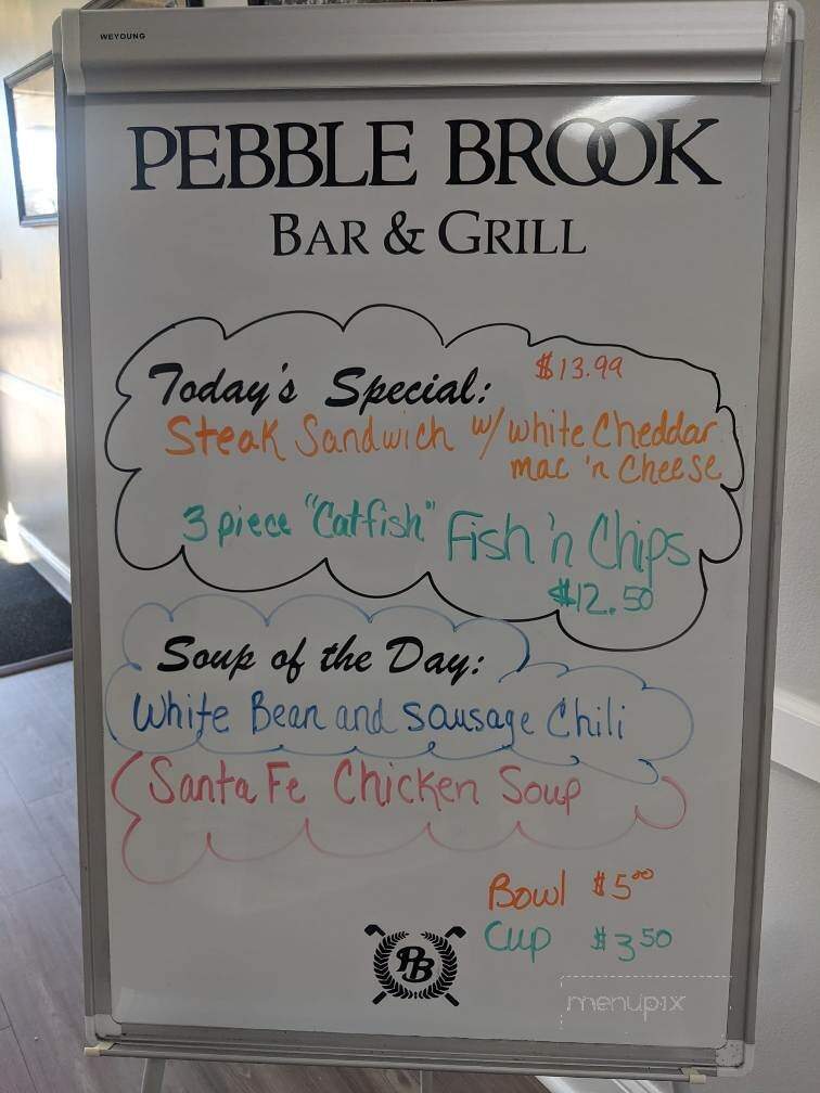 Pebble Brook Grill - Noblesville, IN menu_pic